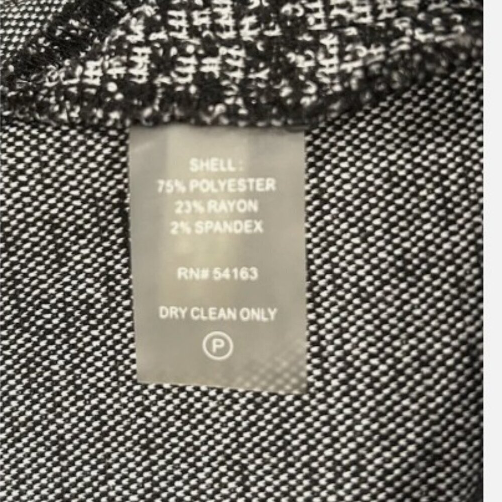 CALVIN KLEIN Sheath Dress 3/4 Bell Sleeve Houndstooth Knee Length Women Size 12 - Picture 8 of 10
